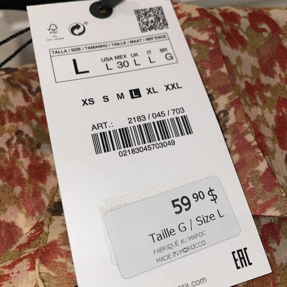 ZARA The Nico Blouse – Size L - NWT - Picture 7 of 9